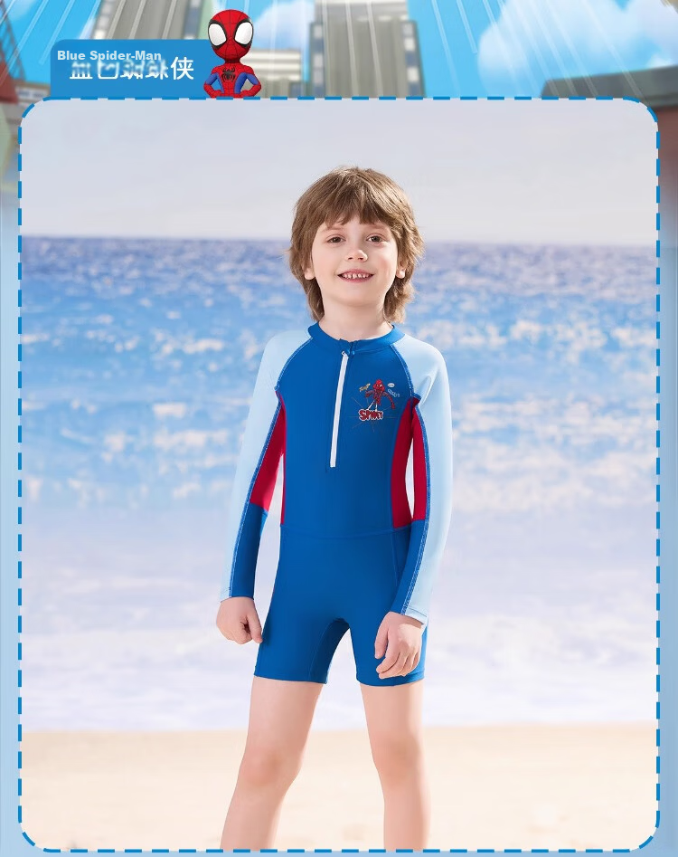Disney Boys' Long Sleeve One-Piece Swimwear Sun Protection A-Class Navy Blue Size 120 D35358 4