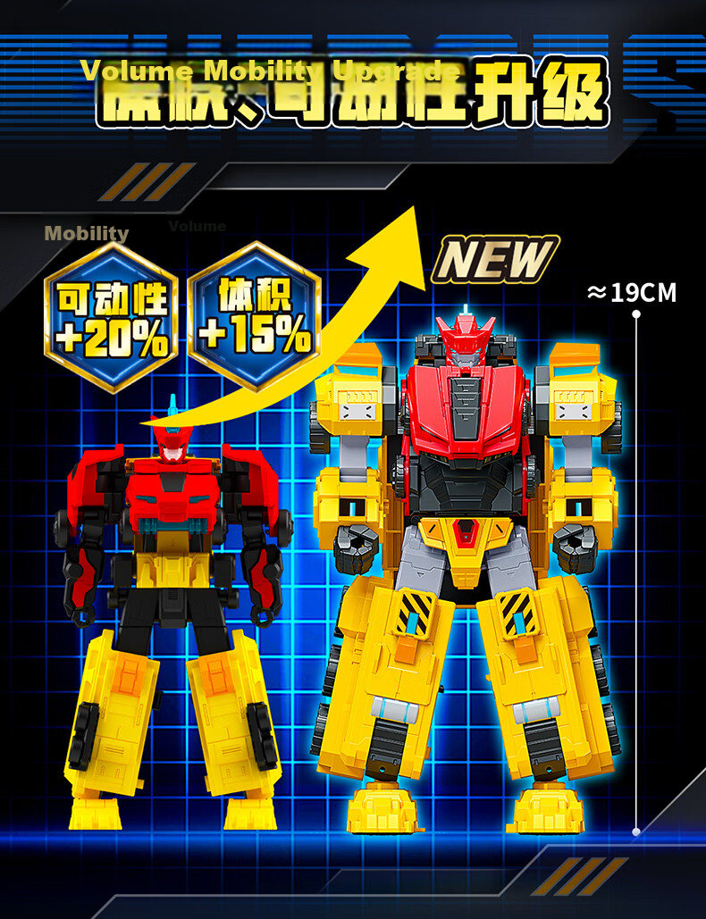 AULDEY Quantum Squad Transformable Robot Action Mecha Toy Flash Fusion - Supersonic War God X Kids Toy Gift 4