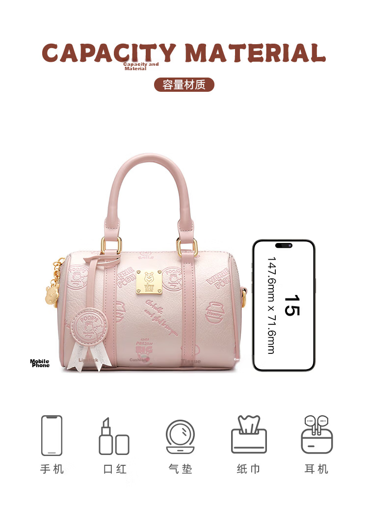Disney Women's Cute Pillow Bag Commuter Shoulder Crossbody Handbag New Birthday Gift for Girls 6