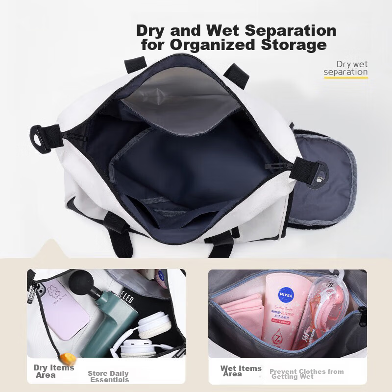 Warrior Crossbody Shoulder Bag Dry and Wet Separation Handbag Men's Sports Bag Large Capacity Yoga Fitness Bag Casual Travel Bag for Women 5