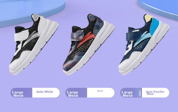 ANTA Toddler Shoes for Boys And Girls, Baby Footwear, 2026 Autumn Season, Soft-Soled Breathable Mesh Sneakers, Infant And Children's Shoes, Yuanqi 22