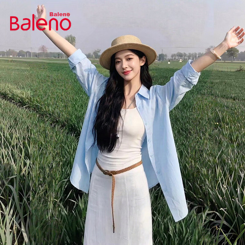 Baleno UPF50+ Women's Sun Protection Shirt Summer 2026 Ice Silk Cooling Breathable Loose Casual Commuting Versatile Elegant Jacket