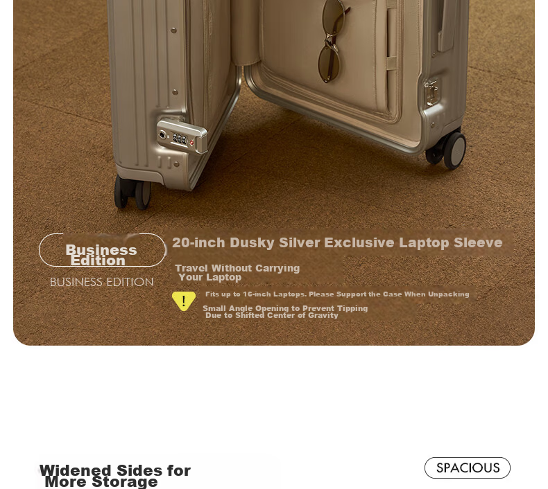 90 Points 20-Inch Aluminum Frame MAX Luggage 2026 New Travel Suitcase Trolley Carry-On Password Lock Soft Matte Purple 29