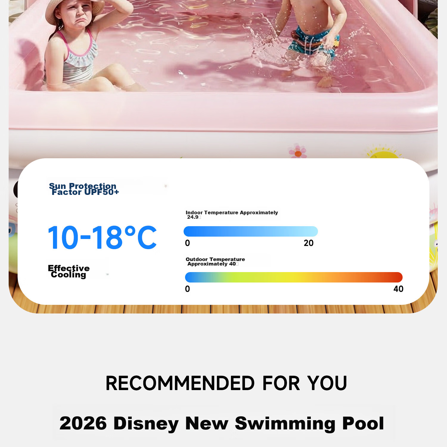 Chuandaoxiong Inflatable Children's Swimming Pool, Thickened for Adults And Kids, Baby Bath Pool, Home Outdoor Extra Large Water Pool 9