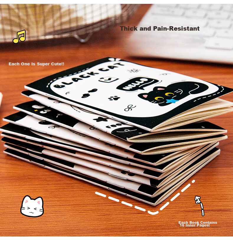 Ruoyu 20 Cute Cartoon Small Notebooks Study Stationery Notepad Pocket Notebook High-Value Mini Gift Kindergarten Graduation Gift 9