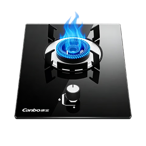 Canbo Gas Stove Single Burner Built-in 5KW High Power Household First-Level Energy Efficiency Tempered Glass Panel Rental Kitchen LPG Gas Burner Single Eye Stove QI30H