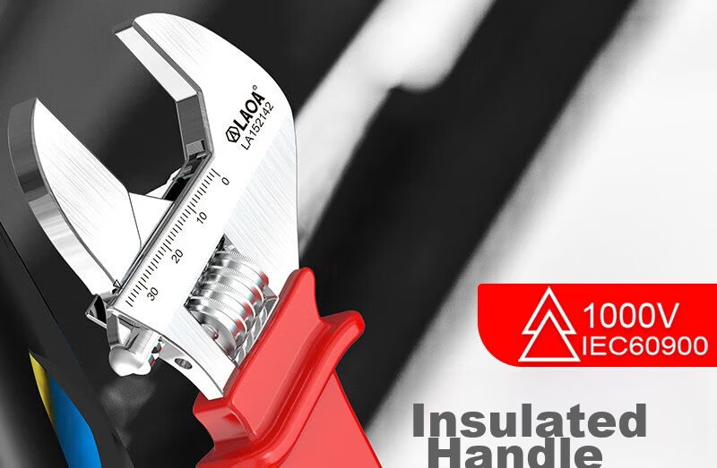 LAOA Insulated Adjustable Wrench Electrician Voltage Resistant Large Opening Wrench 10 Inch LA152140 11