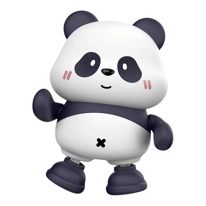 MKBIBI Baby Head Lifting Training Toy Panda Black and White Card Singing Robot Dancing Crawling Learning Toy