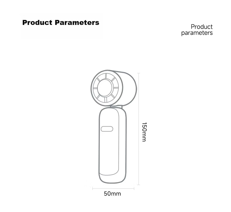 High-Speed Handheld Folding Mini Portable Fan 100-Speed Ultra-Strong USB Rechargeable Small Silent Fan for Dormitory Outdoor Camping, White 20