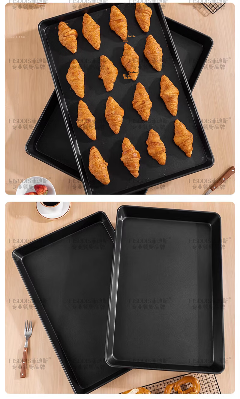 FISDDIS Premium Commercial Non-Stick Baking Tray 60X40X5 Oven Bread Cake Baking Mold Rectangular Pan 30