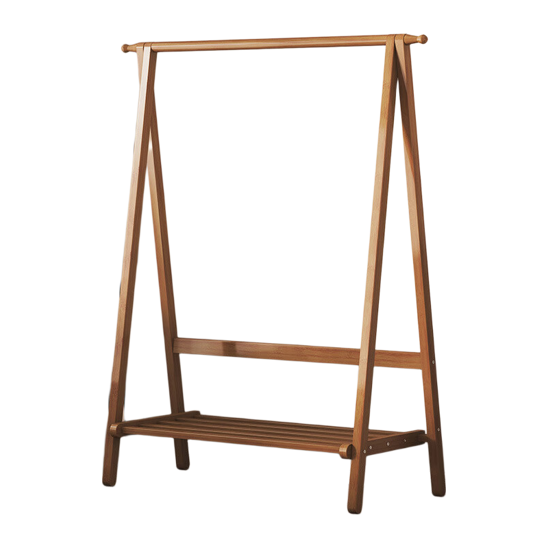 Gongxun Walnut Wood 80cm Floor Clothes Drying Rack Coat Rack Bedroom Indoor Hanging Rack Dormitory Clothes Drying Rack Storage Rack