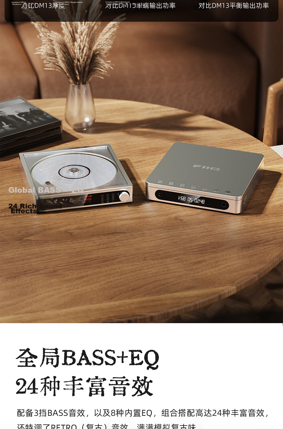 FiiO DM15 R2R Portable HiFi Stereo 4.4mm Balanced CD Player Optical Disc Player with Track Ripping and aptX HD Bluetooth Transmitter Silver 11