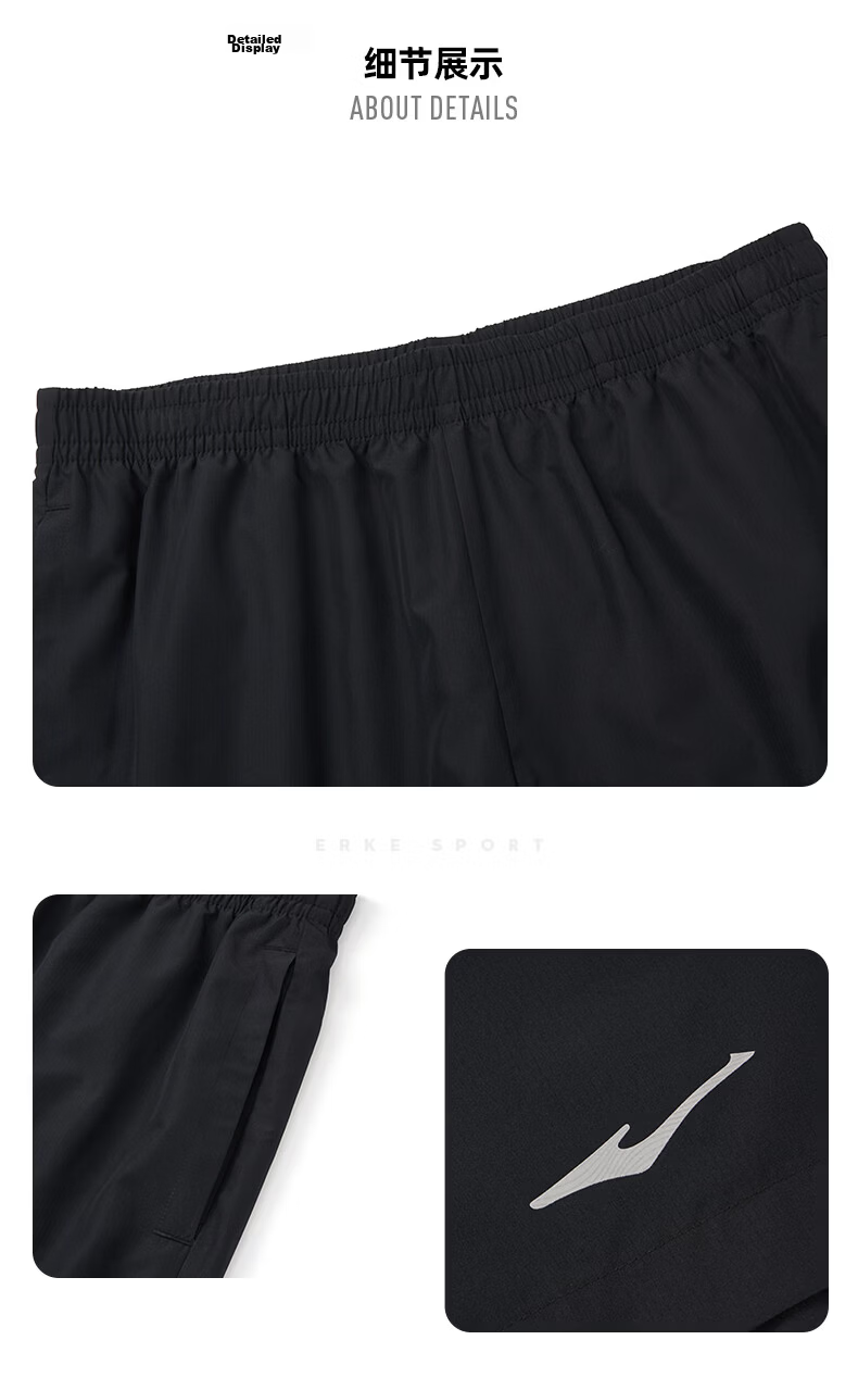 ERKE Summer New Sports Set Short Sleeve and Shorts (2 Pieces) Ice Cool Quick-Dry Moisture-Wicking Outdoor Casual Wear 32