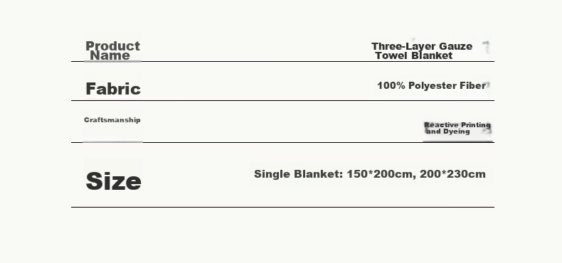 Hongdou Class A Cloud Feel Three-Layer Gauze Towel Blanket Thickened Air Conditioning Blanket Thin Blanket Nap Blanket 1.5*2m Rose Red 22