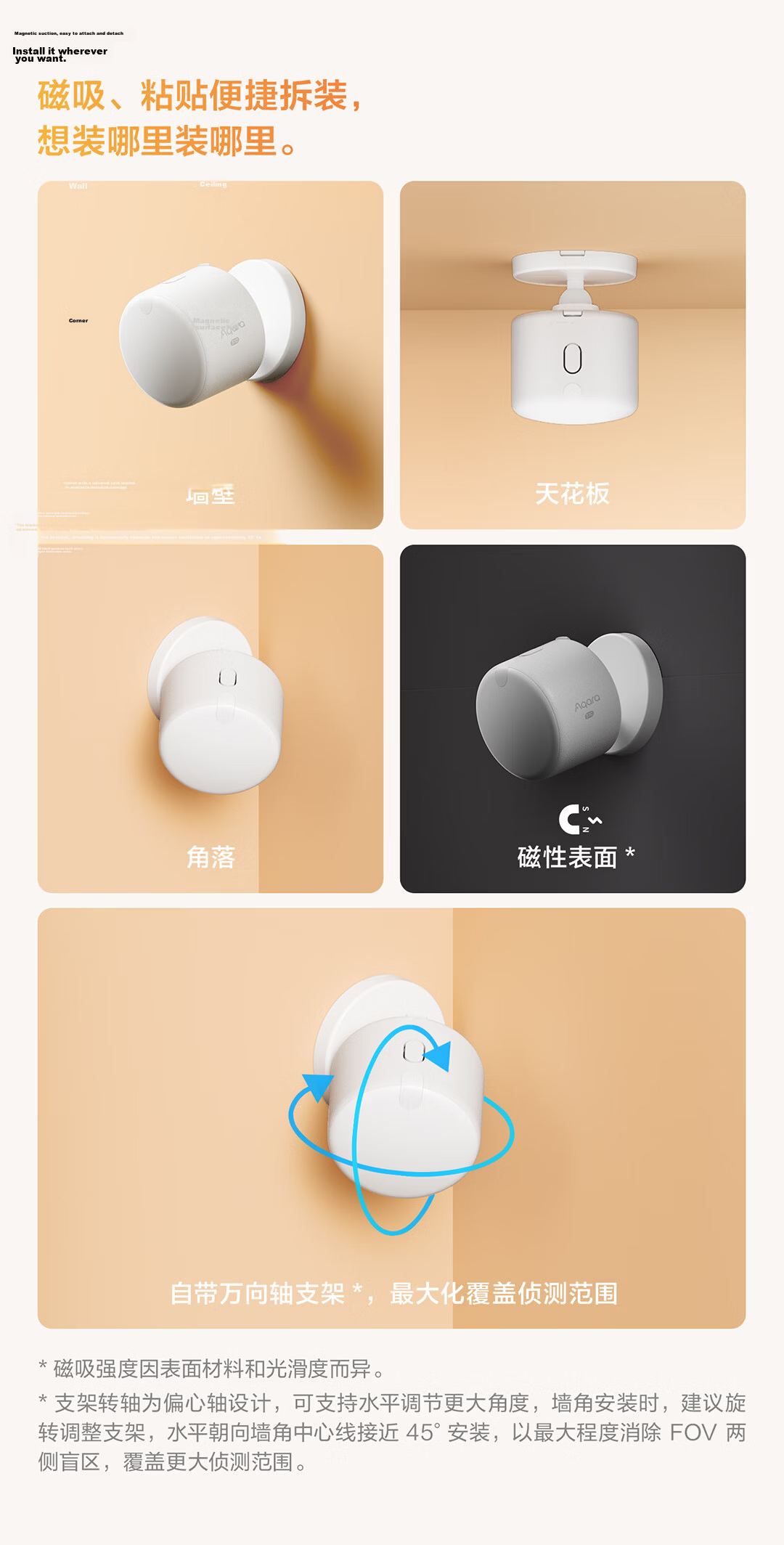 Aqara Lumi United Multi-Dimensional AI Human Presence Sensor FP310 Compatible with Apple HomeKit 12