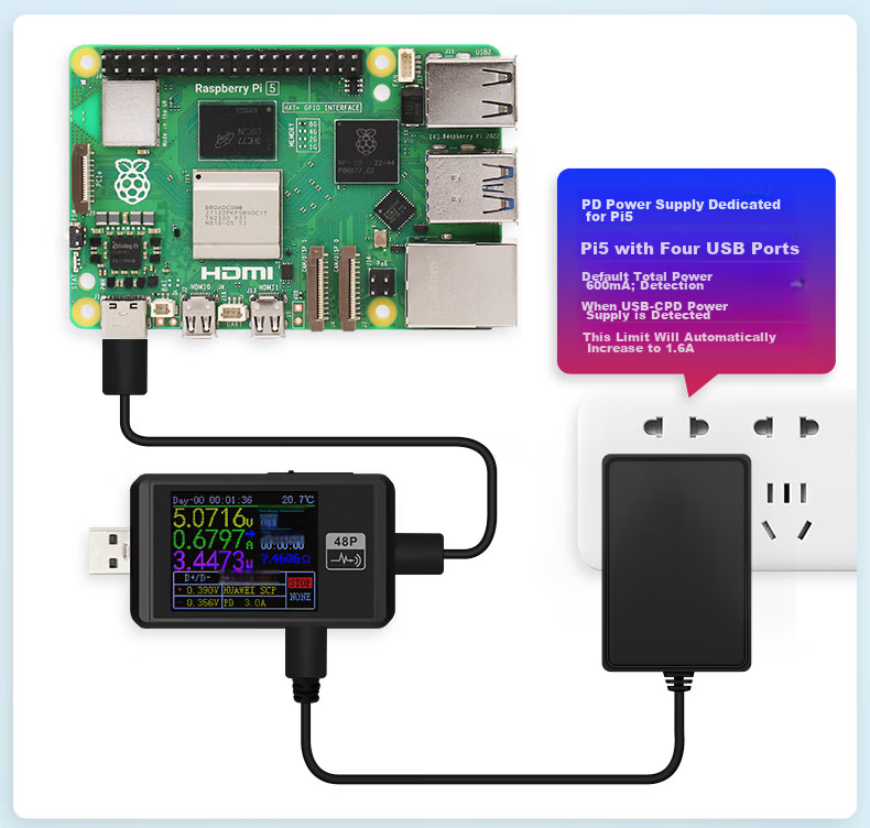 Raspberry Pi 5 Official Original Development Board 5th Generation Mainboard LINUX Kit Computer AI Programming 4GB Mainboard Visual Development Kit (8GB) 36