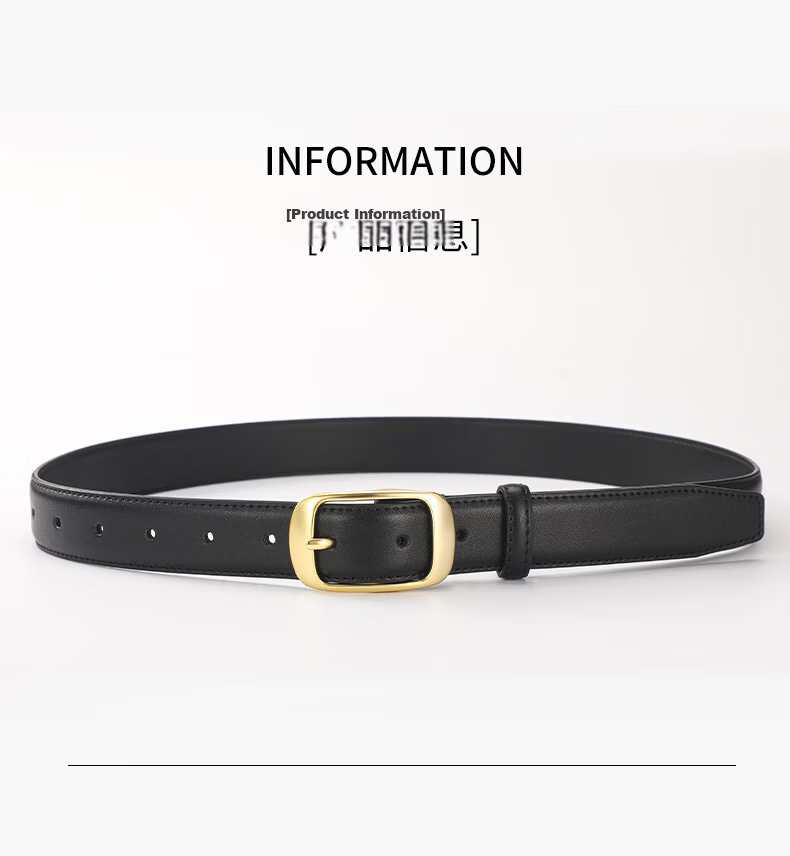 HOCR Women's Leather Belt Denim Jeans Belt Korean Style New Simple Pin Buckle Trendy Waist Belt Birthday Gift for Girlfriend 4