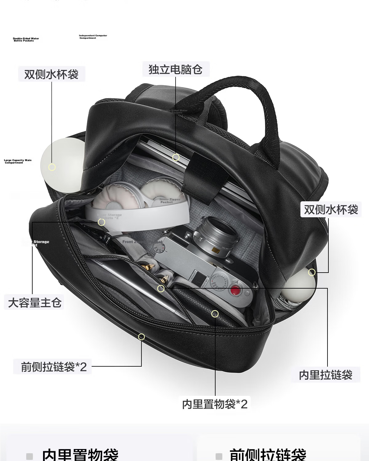 HLA Men's Backpack Commuter Versatile 16-inch Laptop Lightweight Casual Business Travel Large Capacity Bag 8