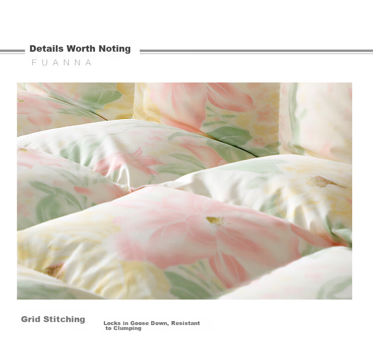 FUANNA down Comforter, 95% White Goose Down, Double Size Winter Quilt, 1000g Filling, 203*229cm 16