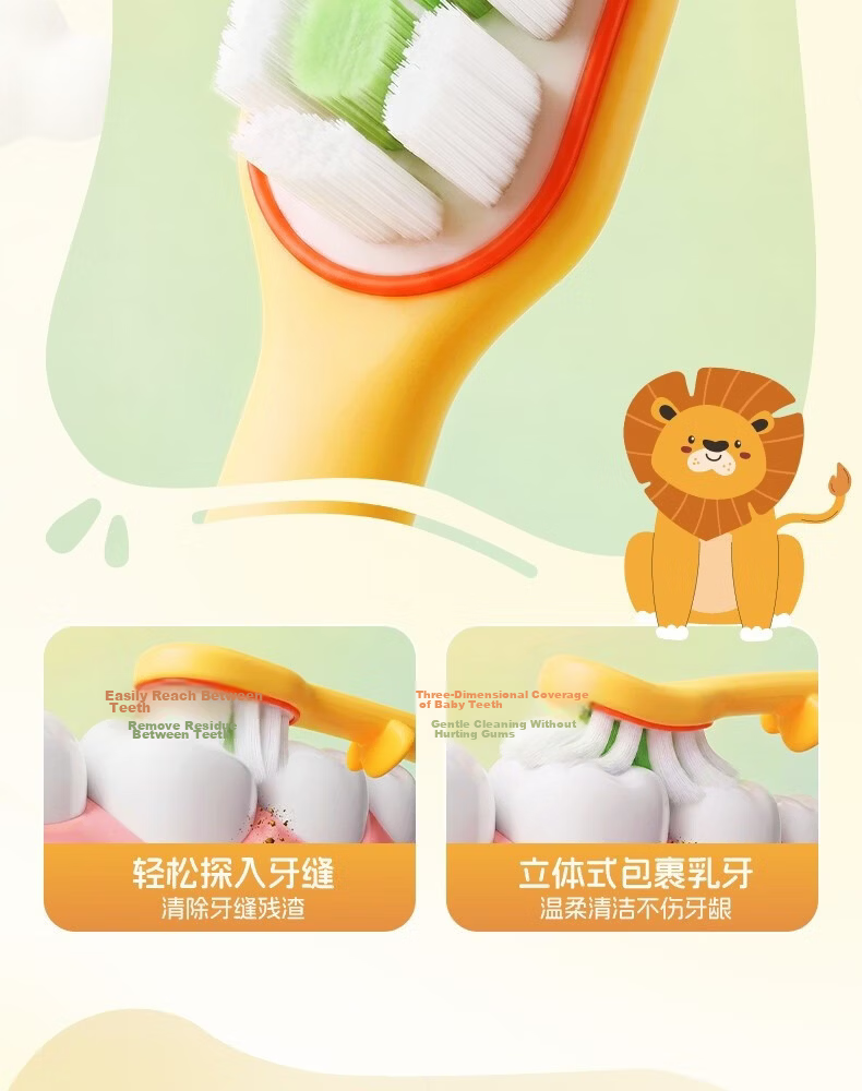 ApaCare Children's Toothbrush 3-6 Years Ultra Soft Bristles Fluoride Antibacterial Anti-Cavity Baby Toothbrush Training Toothbrush 2-Pack 14