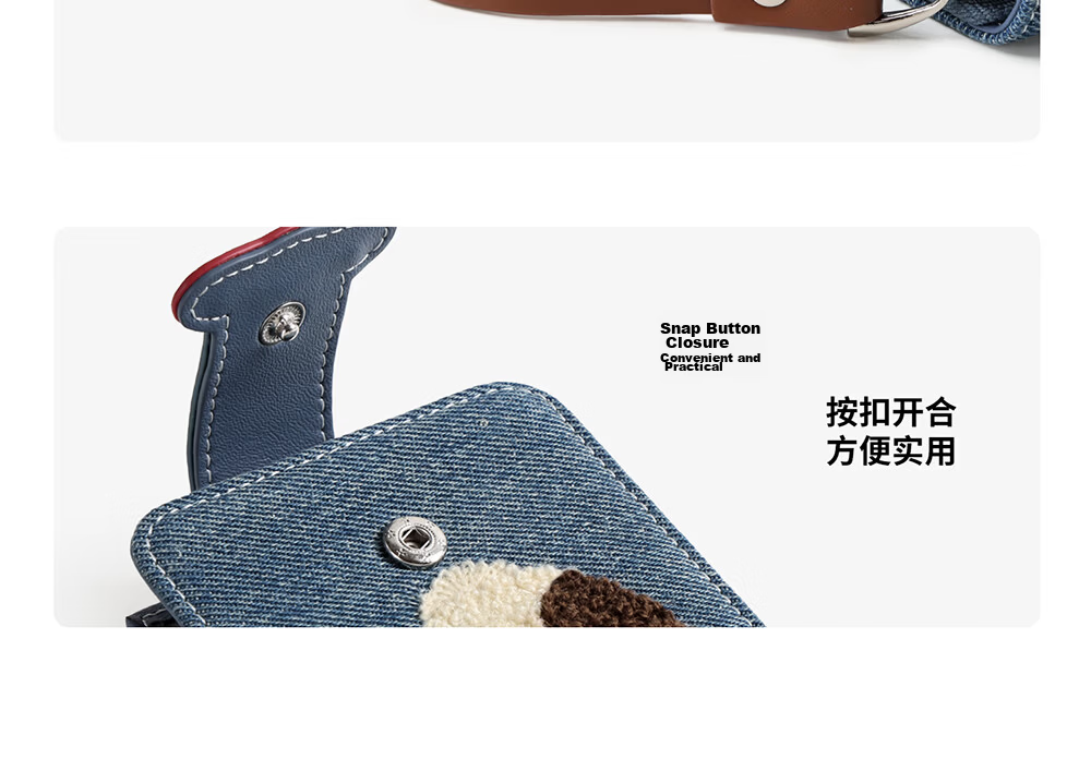 Toutou 2026 New Style Wallet Pork Floss Dog Denim Card Holder ID Storage Coin Purse Girl Birthday Gift for Girlfriend 24