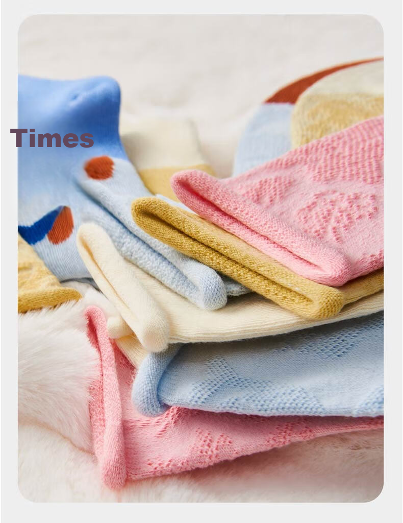 Babycare Children's Socks Boys Cotton Socks Girls Floor Socks Baby Toddler Socks Newborn Infant Socks Milk Coffee Green 3 Pairs Size S 49