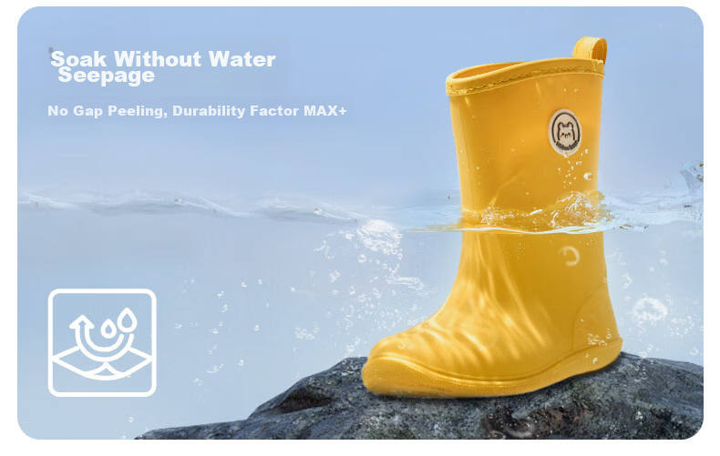 Nido Bear Kids Rain Boots Baby Non-Slip Waterproof Shoes Boys Girls School Shoes YX2518 Size 17 8