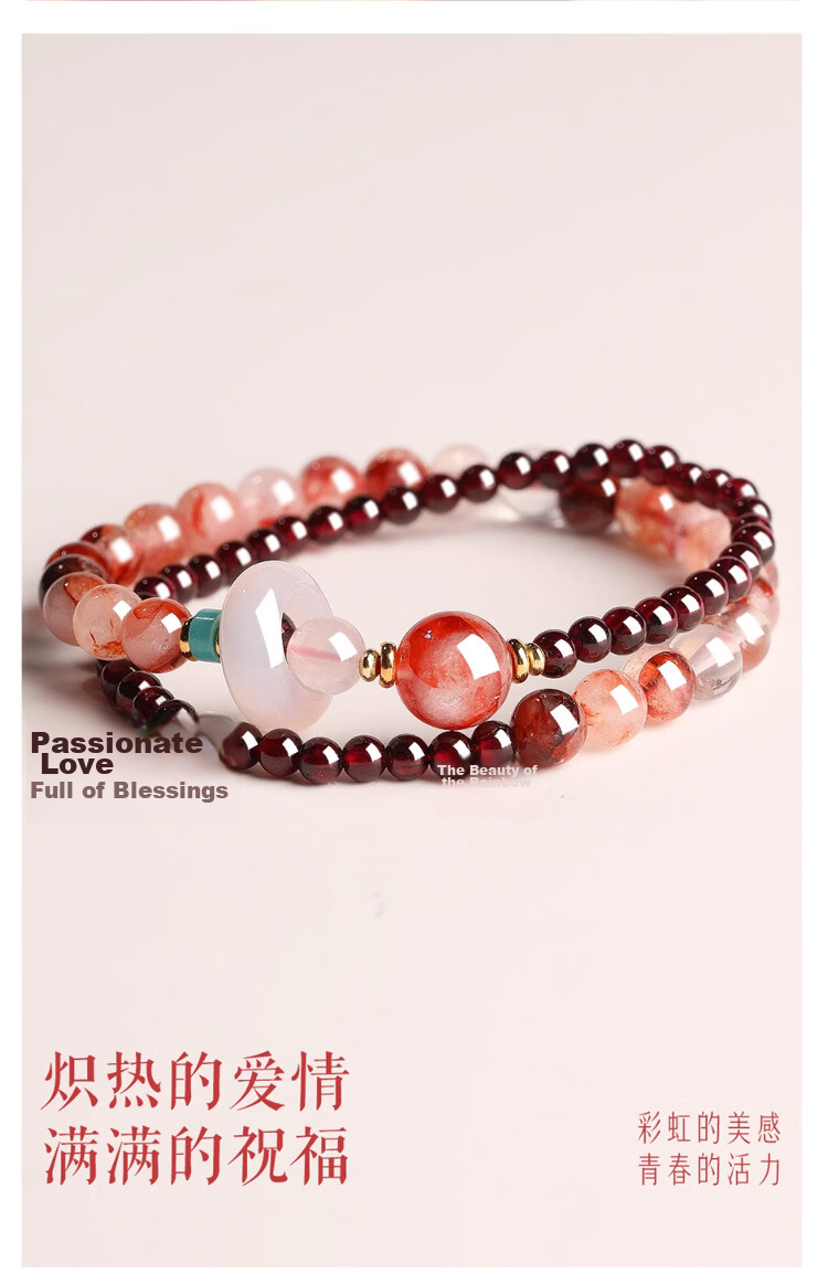 Elegant Style Amethyst Bracelet Black Gold Agate Double Circle Stackable High-End Jewelry Anniversary Birthday Gift for Women 3