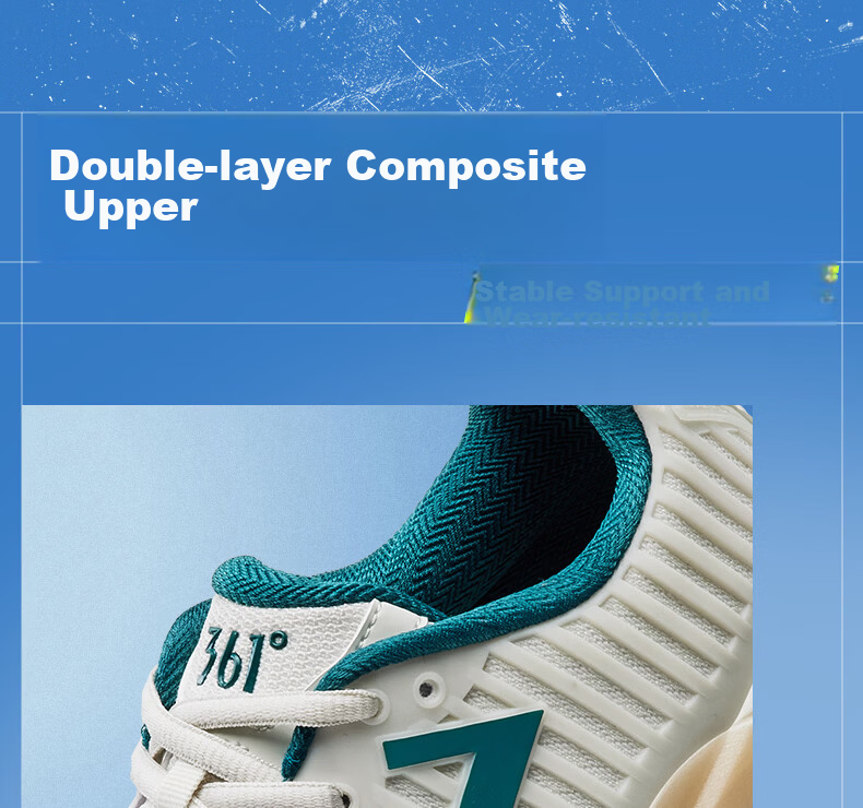 361° Stable Grip Tennis Shoes Men Summer Breathable Badminton Shoes Women Sports Non-Slip Wear-Resistant Couple 672634401-12 12