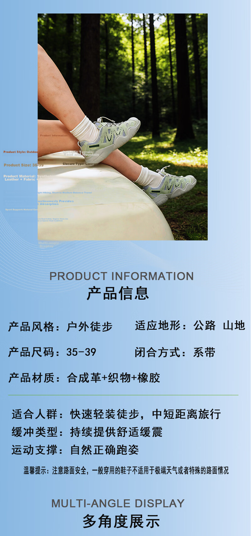Qianjin Women's Shoes 2026 New Round Toe Breathable Creek Hiking Outdoor Sports Shoes Gray Size 39 10