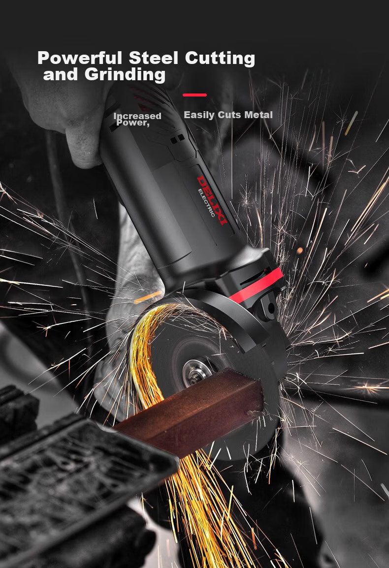 Delixi Electric Angle Grinder Multifunctional Cutting Machine Household High-Power Handheld Grinding Polishing Machine 13