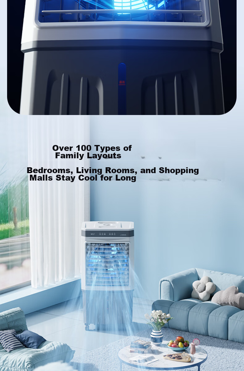 VCJ German Brand Industrial Cooling Fan Air Conditioner Water-Cooled Electric Fan Portable Commercial Home Air Cooler JD-900-A 14