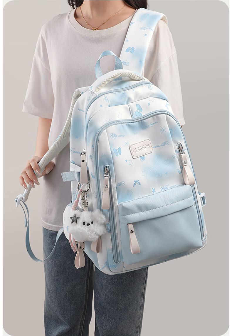 YUYULA Women's Fashion Large Capacity Backpack Lightweight High-Value School Bag for Elementary to University Students Travel Laptop Bag 8