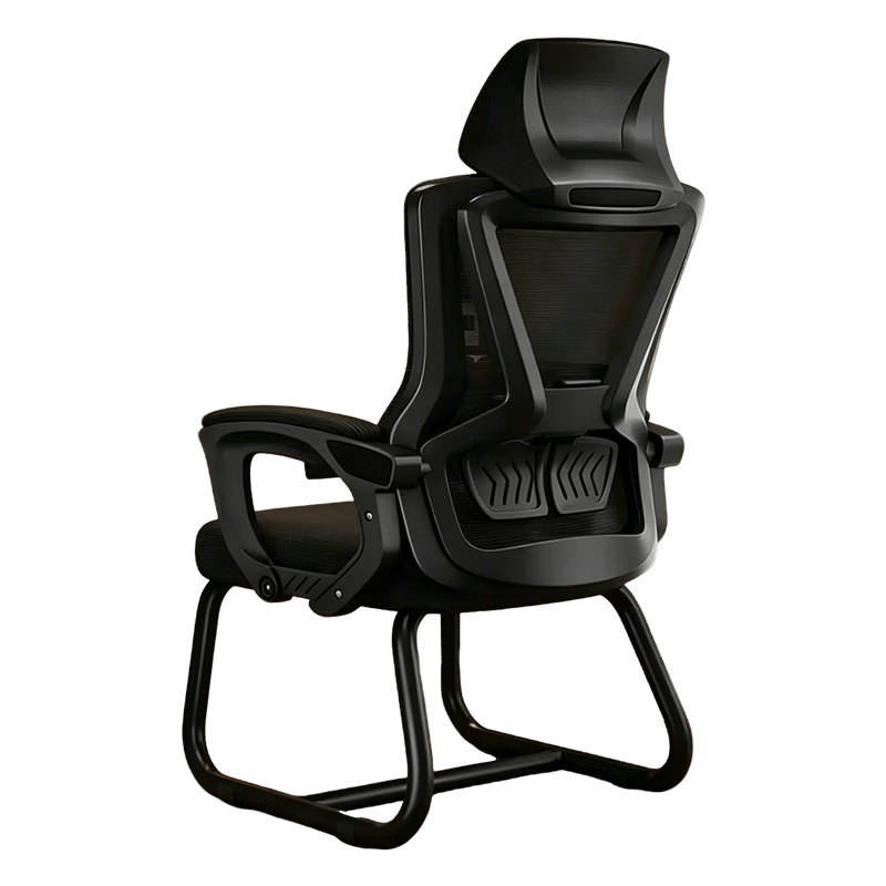 Huakai Star Office Chair Computer Chair Home Lumbar Support Swivel Chair Ergonomic Chair BG356 Black Frame Black Mesh Bow Style