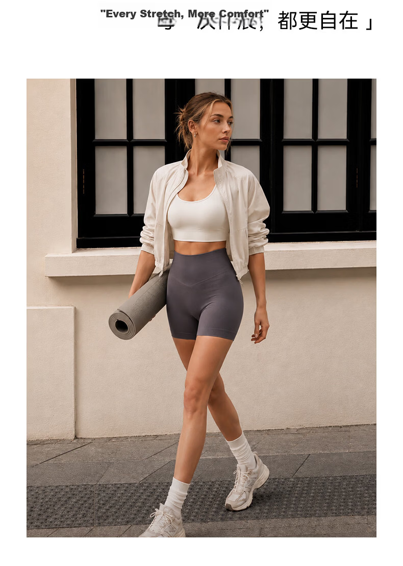 GOLOVEJOY High Waist Butt Lift Women's Yoga Shorts Fitness Running Pilates Training Pants M 13