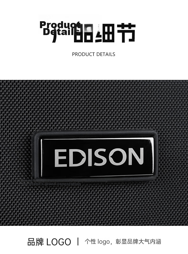Edison Large Capacity Men's Backpack Laptop Bag for High School Students M9-2G 15