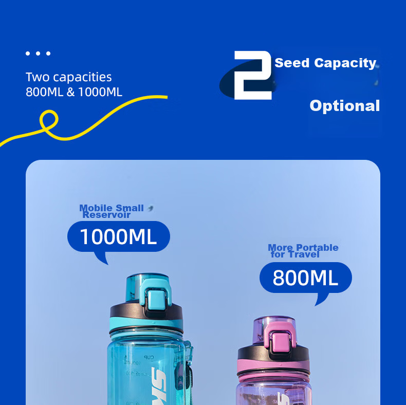 Skechers Large Capacity Tritan Sports Water Bottle for Men and Women Outdoor Fitness Portable Student Cup 27