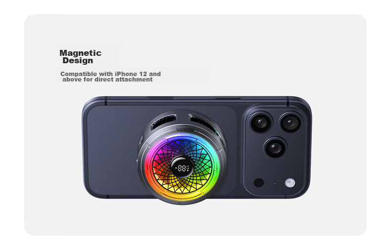 UGREEN Magnetic Mobile Phone Cooler Clip Semiconductor Cooling Low Noise for Apple Android Huawei Xiaomi iPad Tablet Gaming Live Streaming 29