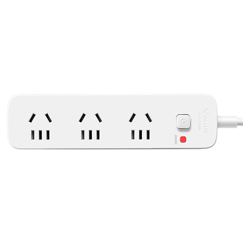 BULL Power Strip/Extension Cord/Surge Protector with Master Switch, 6 Outlets, 1.8 Meters GN-R5330