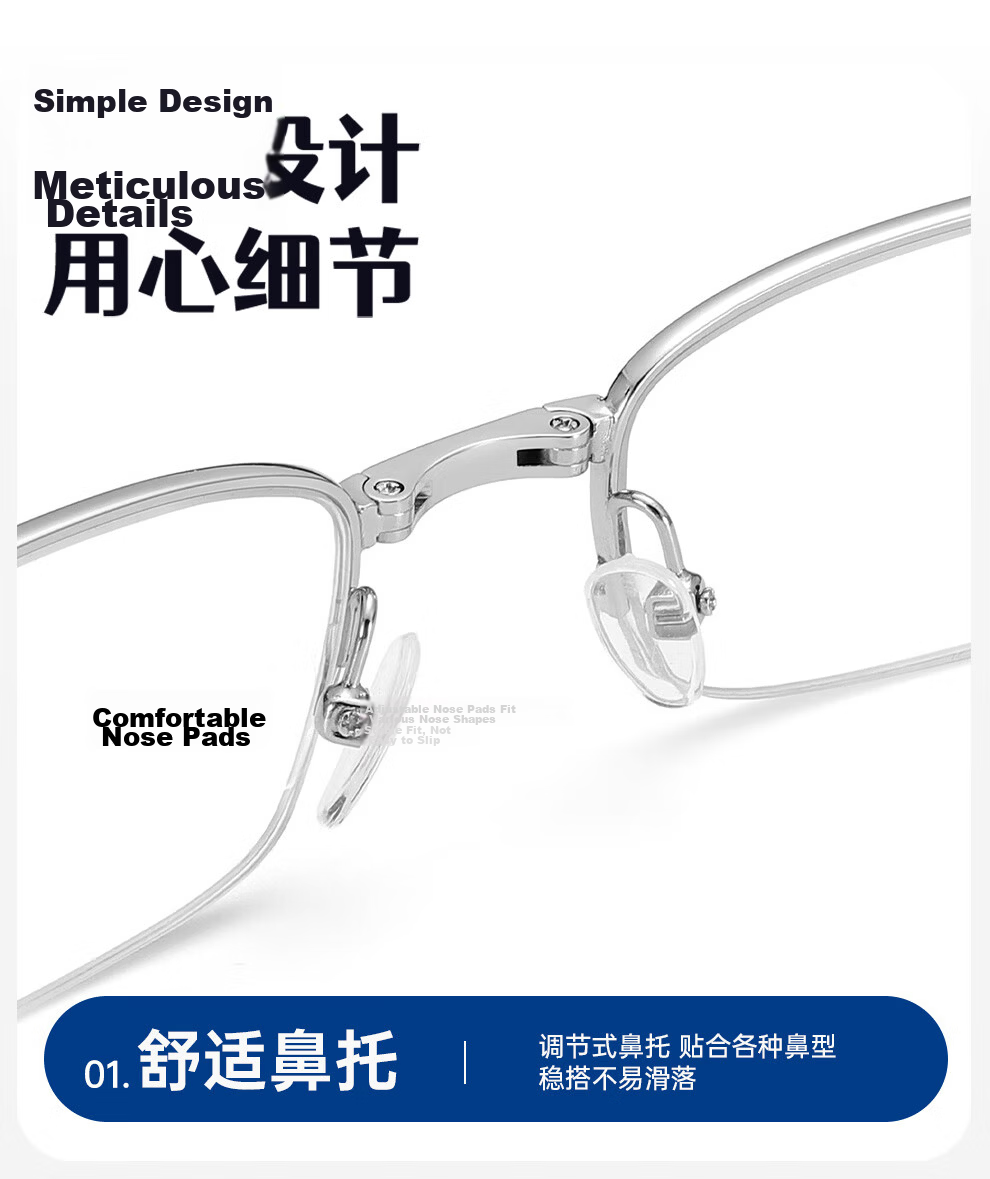 BoshiZhe Folding Reading Glasses for Men and Women, Official Genuine High-Definition, Silver, +4.00 Diopter, Model 8020 6