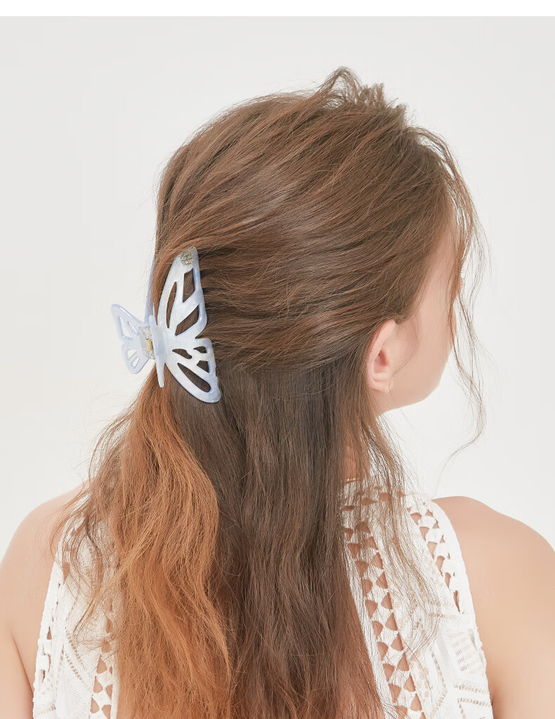 ELLE Elegant Simple Hair Clip, Large Acrylic Back-Of Claw Clip for Women, Mid-Autumn Festival Gift for Girlfriend 15