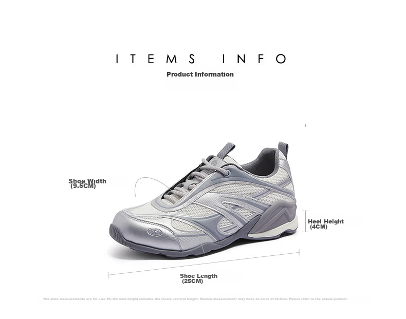 CAMEL Women's Racing Training Shoes Colorblock Sports Casual Sneakers L26A255037 Black/Silver (Regular) Size 39 38