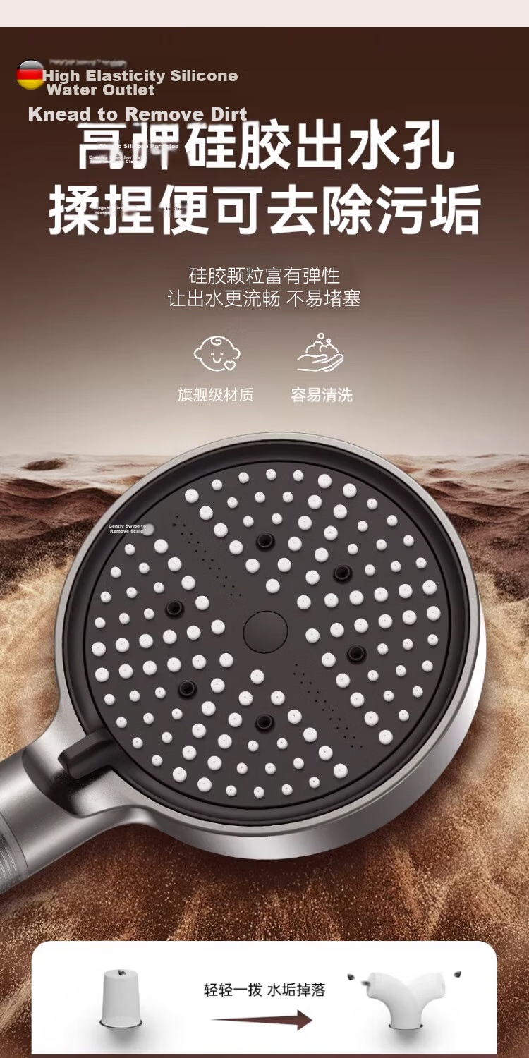 ILeddog Seiko Pressurized Filter Shower Head Set with Hose DJ138 11