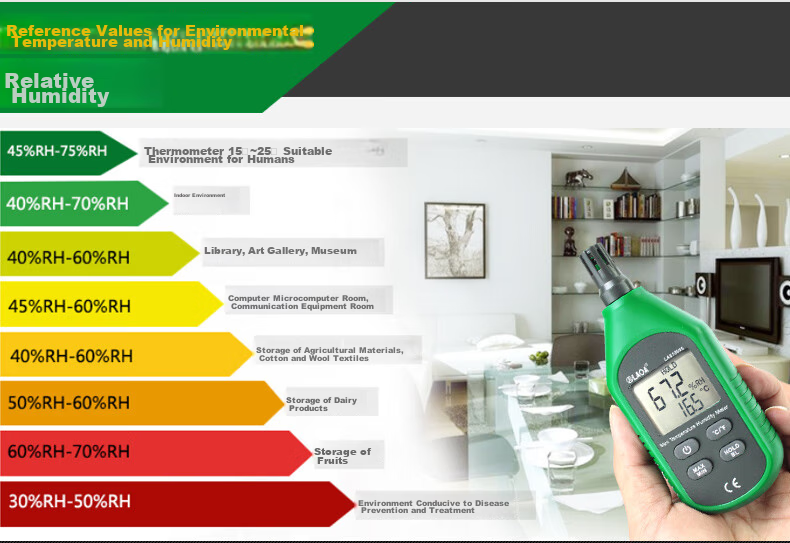 LAOA LA818005 Handheld Industrial Temperature and Humidity Meter 7