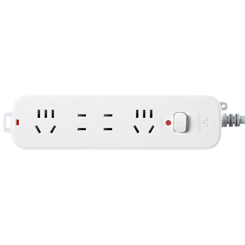 BULL Power Strip / Extension Cord / Surge Protector / Multi-Outlet Strip / Dorm And Home Desktop Power Strip, 3C Certified, 4 Outlets with Master Switch, 1.8 Meters Long GN-B3220