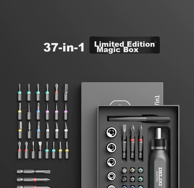 DELIXI Ratchet Screwdriver Set Multi-Function Phillips and Slotted Household Universal Small Screwdriver 23