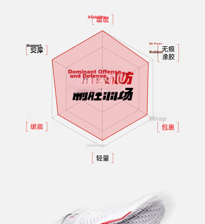 361° Victory EXT Men's Summer Breathable Badminton Tennis Shoes Durable Non-Slip 672634402-11 2