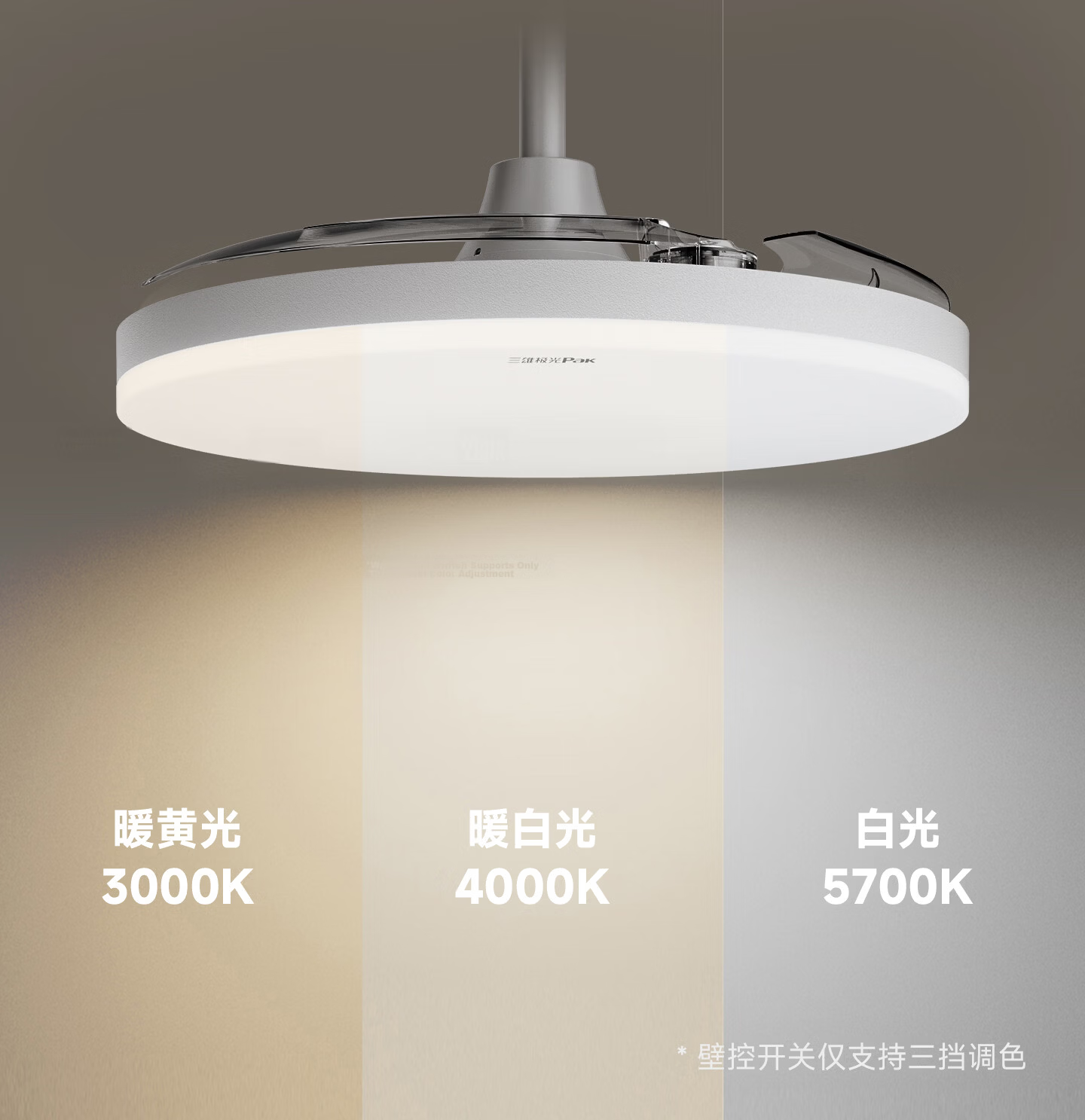 Sanxiong Aurora Full Spectrum LED Ceiling Fan Light Fan Lamp Dining Living Room Home Integrated Fan Light Fengyue 36 Inch 83W 15