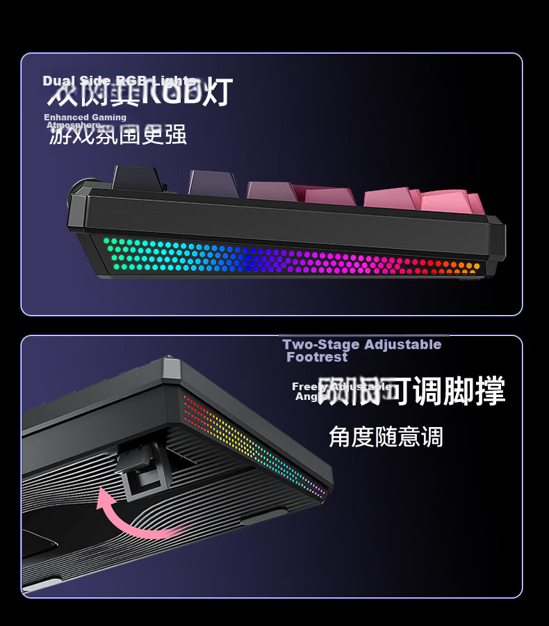 Western Hunter CK98PRO Magnetic Axis Keyboard 98-Key Wired Gaming Keyboard Full-Key Hot-Swappable FPS Dual-Drive Valorant Delta PUBG Gaming Keyboard 15