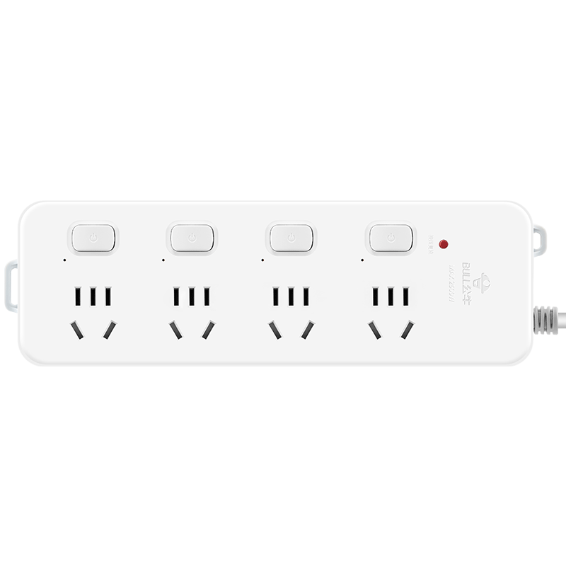 BULL Super Power Protection Socket/power Strip/power Bar/power Board/power Cord, 4 Outlets with Individual Control, 3 Meters Long GN-311